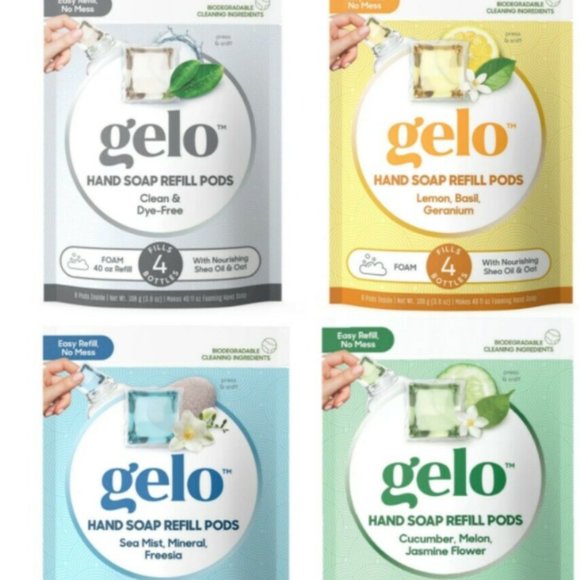 Gelo Bath 3 Gelo Refill Plant Based Essential Oil Hand Liquid Soap